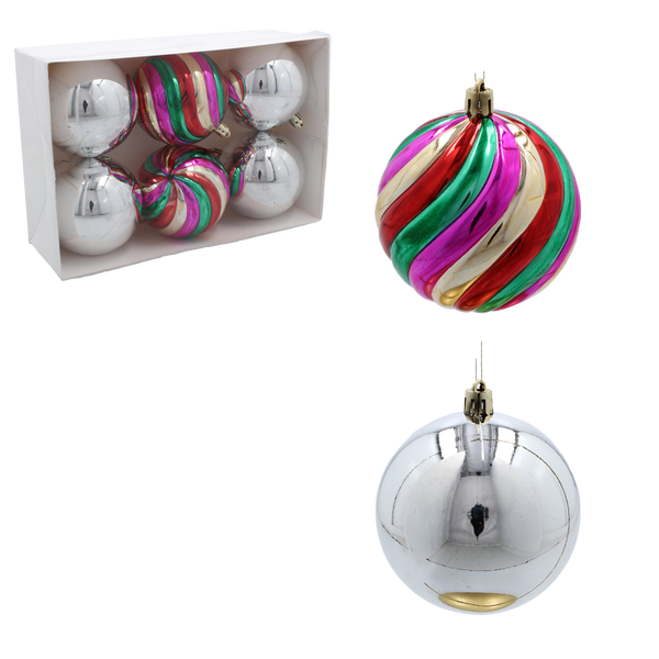 KPL. 6 DECORAȚIUNI DE CRĂCIUN - MIX DE PATRONI 8CM *7281