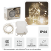 ȘERPA DE LUMINĂ CU SÂRMĂ DECORATIVĂ FUNCȚIONÂND PE BATERII CU 40 DE LEDURI ambalaj=20buc *2643