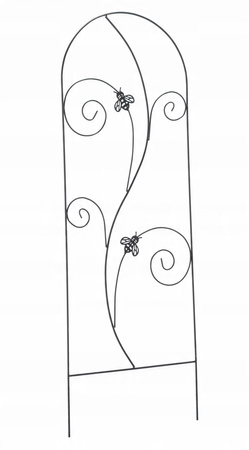 Grid / support for plants 60 x 167 cm black