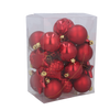 SET OF 23 BAUBLES RED/GOLD/SILVER