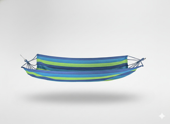 HAMAK 200x100 CM W PASKI NIEBIESKI