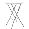 FOLDING CAMPING TABLE DIA80 X H110 CM ROUND WHITE
