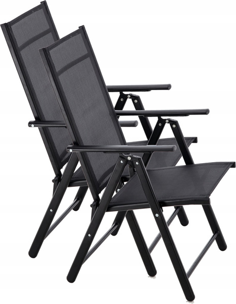 SKLADACIA ZÁHRADNÁ STOLICA OCEĽOVÁ 66 x 53 x 107 CM ČIERNA *3484