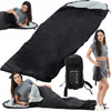 TOURIST SLEEPING BAG 215 x 75 CM BLACK