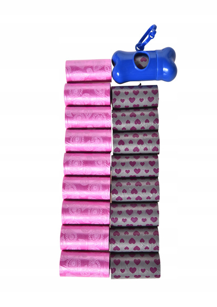 PUNGHI PENTRU DEȘEURILE CÂINILOR + ETUI 360 BUC *9684