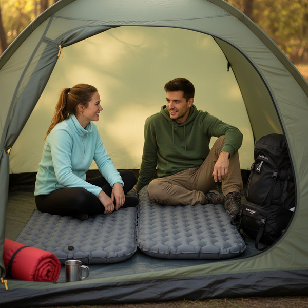 MATA TURYSTYCZNA POMPOWANA 190 x 56 x 5.5 CM 450 G SZARA / ZIELONA