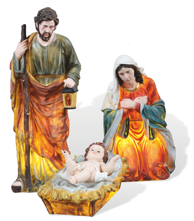 KPL. 3 FIGÚR OSVETLENÝCH - SV. RODINA 150 CM HMOTNOSŤ ŽIVICE *0466