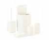 5-PIECE BATHROOM SET SQUARE WHITE