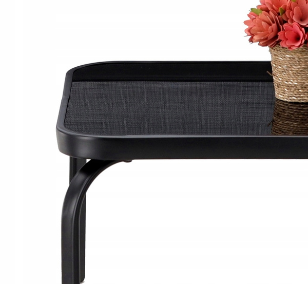 SET DE MOBILIER PENTRU GRĂDINĂ CU MASĂ - NEGRU*6397