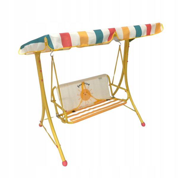 TWO-SEATER GARDEN SWING 117 x 73 x 107 CM WITH A CAP