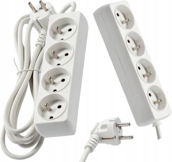 EXTENSION CORD POWER STRIP 4 SOCKETS 3M WHITE