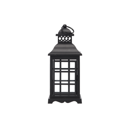 EMPTY LANTERN WITH DOORS GRID-BLACK*5725