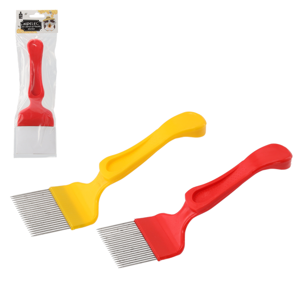 HONEY UNCAPPING FORK 20.4 x 7 CM WITH PLASTIC HANDLE pack=20pcs