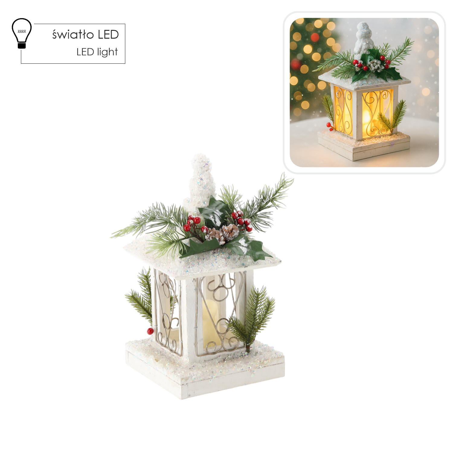 ŚWIĄTECZNY LAMPION ZE ŚWIECZKĄ BIAŁY LED 17 x 17 x 32 CM *5195 pol_pl_SWIATECZNY-LAMPION-ZE-SWIECZKA-BIALY-LED-17-x-17-x-32-CM-5195-7475_1