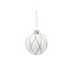 GLASS BAUBLES 8 CM WHITE