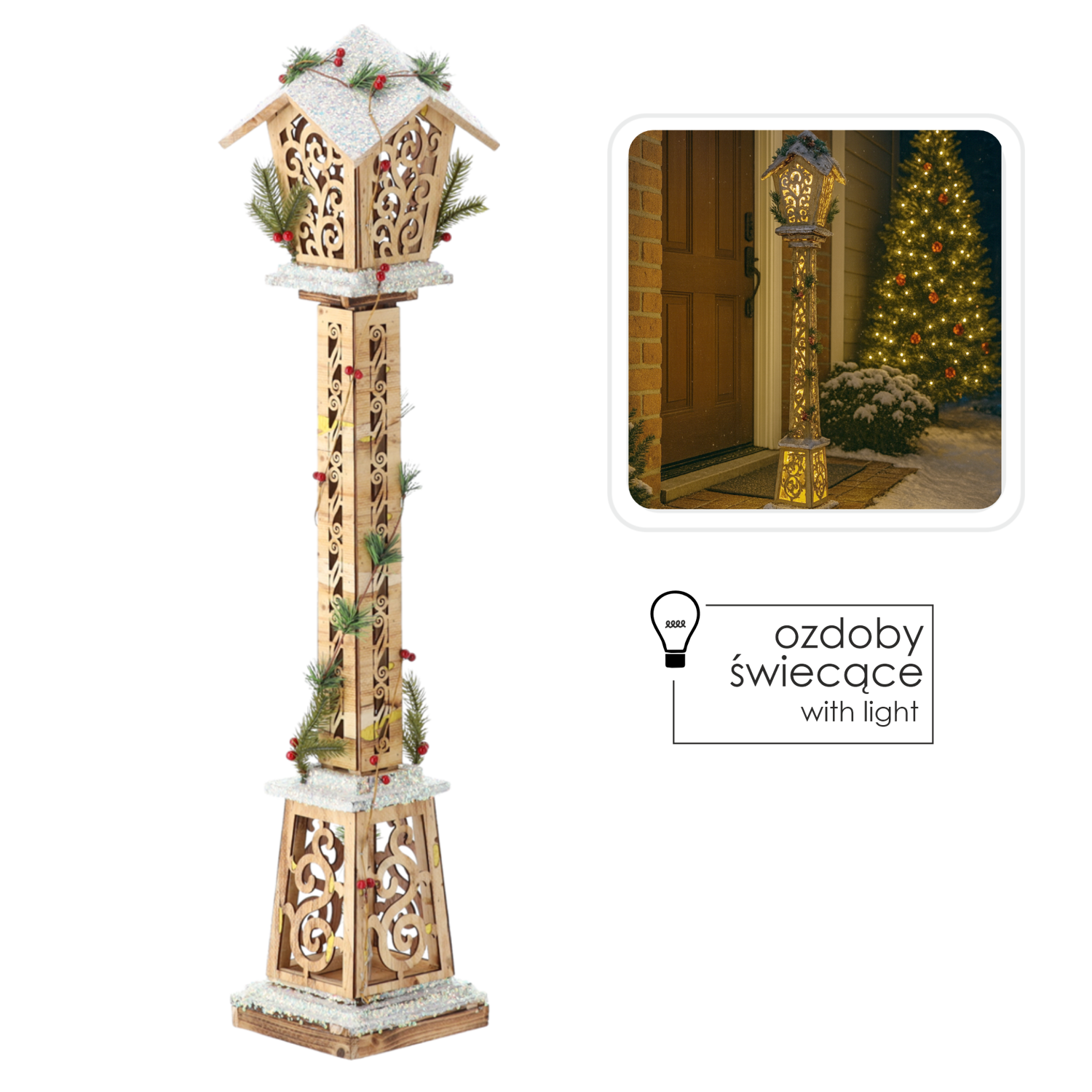 ŚWIĄTECZNA LATARNIA DREWNIANA BRĄZOWA LED 18 x 18 x 100 CM *5256 pol_pl_SWIATECZNA-LATARNIA-DREWNIANA-BRAZOWA-LED-18-x-18-x-100-CM-5256-7485_1