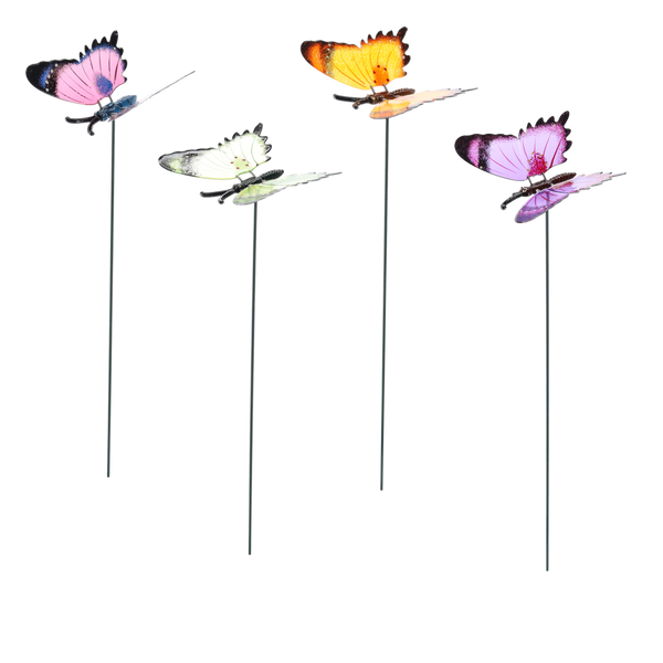 DECORAȚIUNE PE PIX PENTRU GHIVECI / GRĂDINĂ - Fluture 10 CM / 50 CM *5375