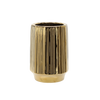 CERAMIC COVER FOR A POT 22 x 22 x 32,5 CM GOLD WITH STRIPES