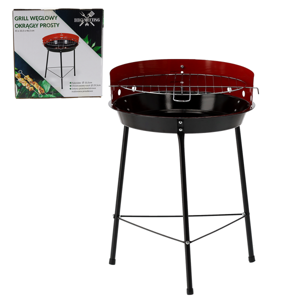SIMPLE ROUND CHARCOAL BBQ 41 x 33,5 x 46,5 CM