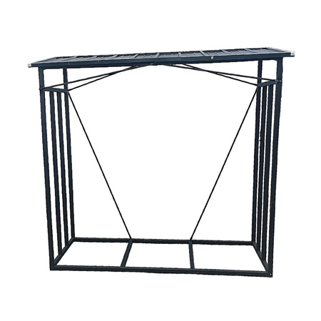 STOJAK METALOWY Z DASZKIEM NA DREWNO OPAŁOWE 185 cm x 70 cm x 185 cm *6332