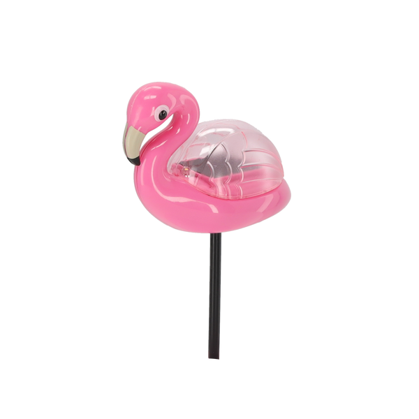 SOLÁRNA LAMPA ZÁBAVNÝ FLAMINGO 10,5 x 5 x 17,5 CM TEPLÁ BIELA disp=12ks *5684