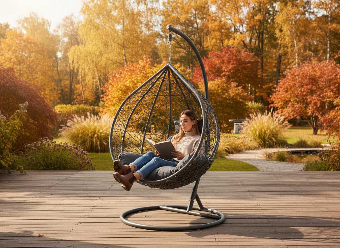 FOTEL WISZĄCY ROZM. L CIEMNOSZARY, PODUSZKA - CIEMNOSZARA, RAMA - CIEMNOSZARA pol_pl_FOTEL-WISZACY-ROZM-L-CIEMNOSZARY-PODUSZKA-CIEMNOSZARA-RAMA-CIEMNOSZARA-9726-129_4