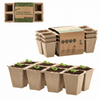 SET OF 3 PALLETS OF PEAT FLOWERPOTS 24,5 x 12,5 x 6 CM
