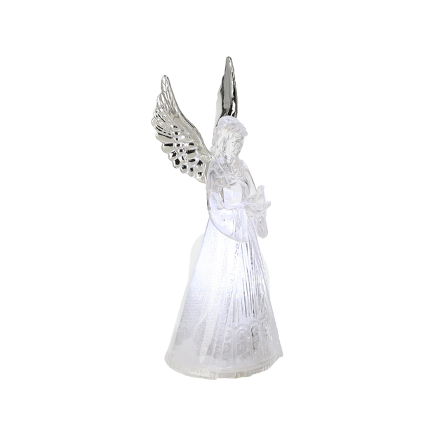 CHRISTMAS DECORATION - SMALL LED PLASTIC ANGEL 4 x 4 x 11 CM ASSORTED DESIGNS disp=12pcs