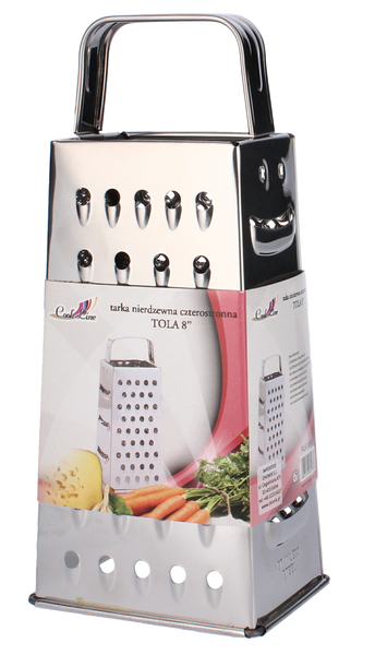 STAINLESS STEEL 4-SIDED GRATER TOLA H: 21 CM PACK=12PCS