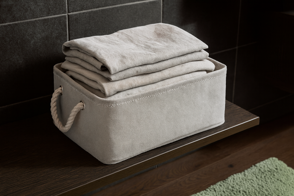 RECTANGULAR BASKET BEIGE SIZE L