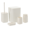 5-PIECE BATHROOM SET SQUARE WHITE