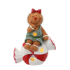 FIGURKA BOŽONAR. - PERNÍKOVÝ ČLOVEK SEDIAJÚCI NA CUKRÍKU 26,5 X 15 X 35 CM LED *0981