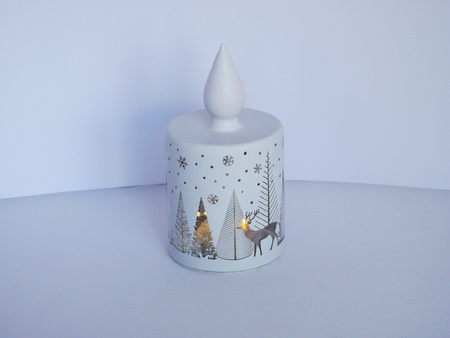 LANTERN LED - CANDLE WHITE 7,5 x 14 CM