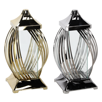 Lantern 40CM Metallic Ribbon Gold/Silver Pack=3PCS*8507