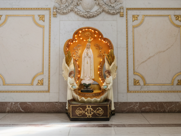 OUR LADY OF FATIMA FOUNTAIN 40.5 X 30.5 X 61 CM LED