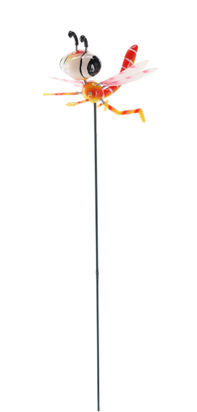 OZDOBNÝ KOLÍK DO PŘENOSKY / ZAHRADY - VÁŽKA 11 CM / 50 CM *5412