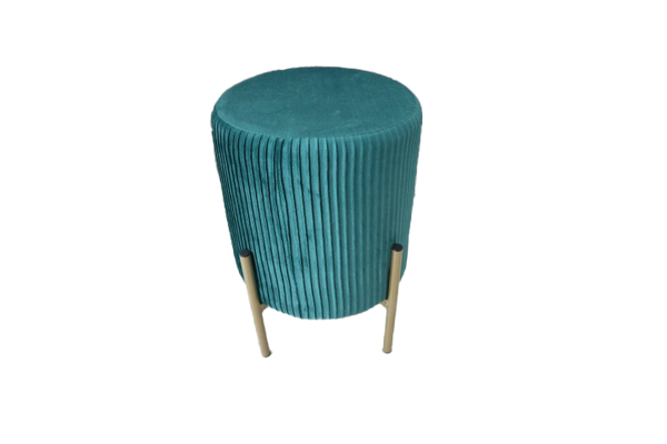 ROUND POUF WITH LEGS 28 X 42 CM GREEN
