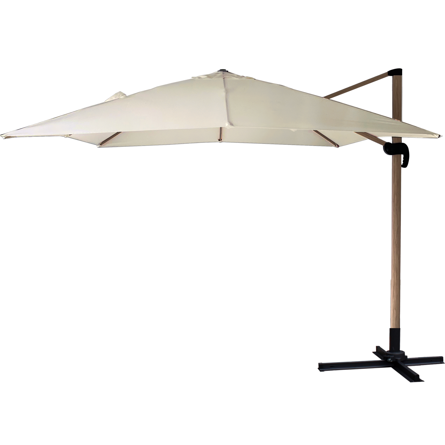 PARASOL OGRODOWY 3 x 3 M SZARY "ROMA" Z POKROWCEM - WOOD EFFECT pol_pl_PARASOL-OGRODOWY-3-x-3-M-SZARY-ROMA-Z-POKROWCEM-WOOD-EFFECT-6310-8978_1