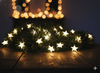 LED LIGHT CHAIN - STARS 20 L SILVER DECORATION BATTERY-POWERED