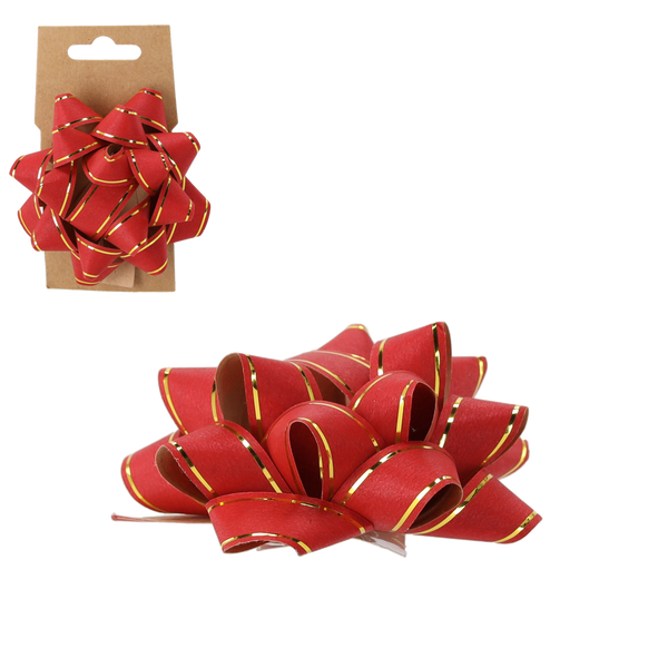 GIFT WRAP RIBBON 10CM - RED pack=24pcs.*7687