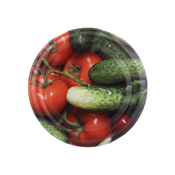 SET OF 10 LIDS DIA 82 CUCUMBER WITH TOMATO