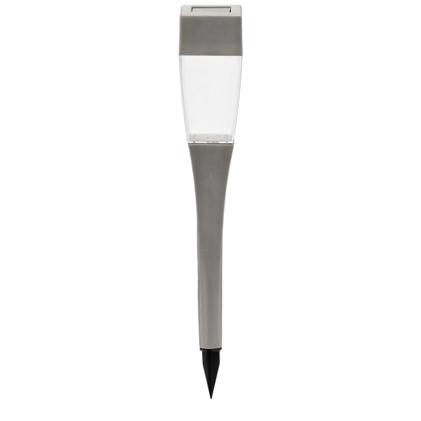 LAMPA SOLARNA NEDA 4,9 x 4,9 x 38 CM SREBRNA TRANSPARENTNA/ CZARNA DYMIONA ZIMNY BIAŁY disp=24szt *4269