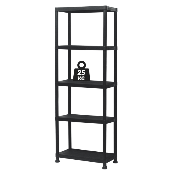 PLASTOVÝ REGÁL 5-ÚROŇOVÝ 61 x 31 x 171 CM NOSNOSŤ REGÁLU: 25 KG *0463