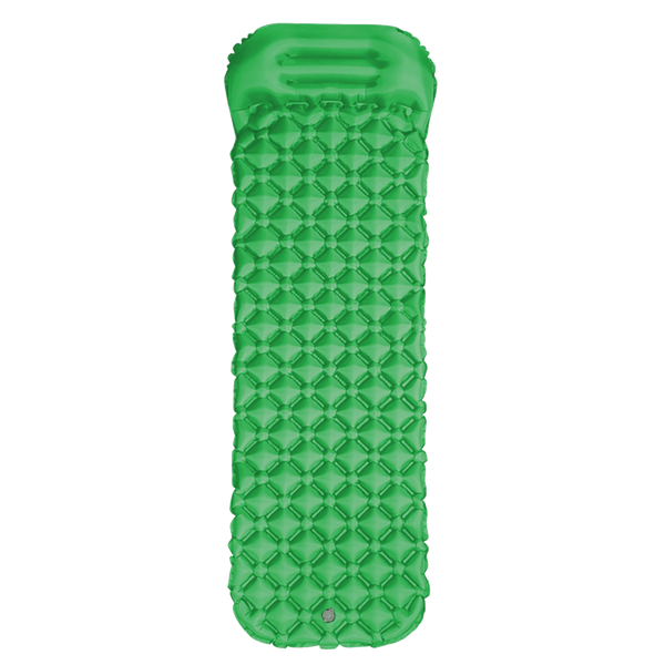 PUMPOVACIA TURISTICKÁ MATA S PODUŠKOU 190 x 56 x 5.5 CM 470 G ŠEDÁ / ZELENÁ *8946