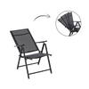 SCAUN DE GRĂDINA FOLDABIL DIN OȚEL 66 x 53 x 107 CM NEGRU *3484