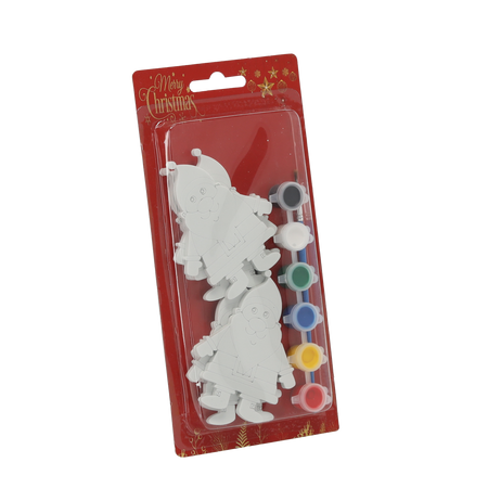 KPL. 6 OZDÓB BOŻONAR. 10 CM DO ZAWIESZENIA "ZRÓB TO SAM" Z 6 FARBKAMI I PĘDZLEM MIX 6 WZORÓW *8969