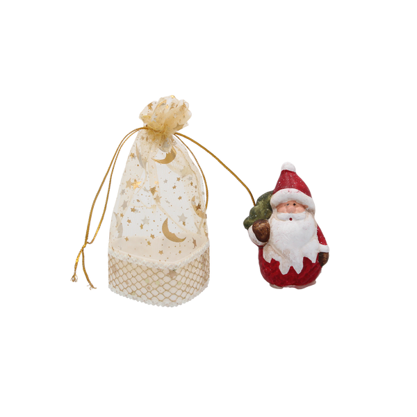 FIGURINĂ DE CRĂCIUN – MOȘ NICOLAE / OMUL DE ZĂPADĂ ÎN SAC 4 x 3 x 6 CM pachet=16 buc *5104