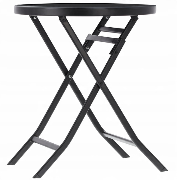 Masă rotundă pliabilă 60 x 70 cm negru *6636