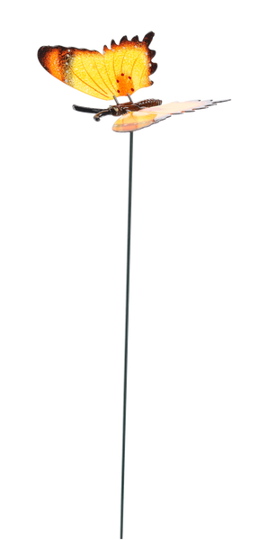 DECORATION ON A STAKE FOR A PLANT POT/GARDEN – BUTTERFLY 10 CM / 50 CM