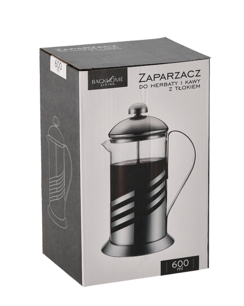 ZAPARZACZ DO HERBATY I KAWY 600 ML Z TŁOKIEM *1410